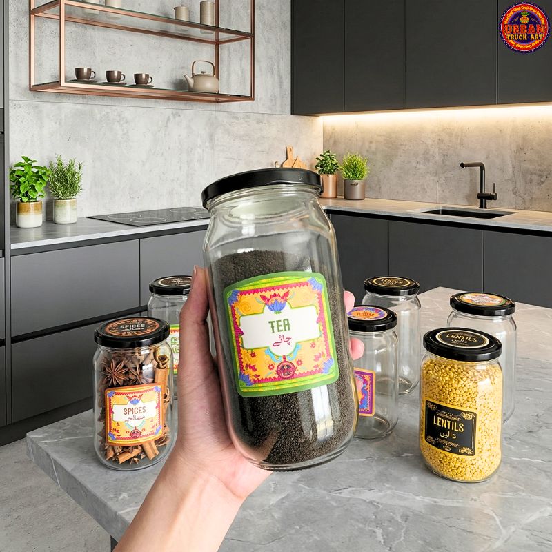 Round 1000ml Spice Jars