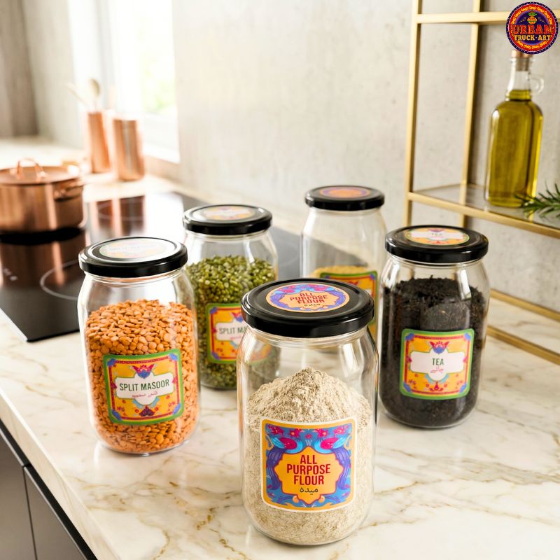 Truck Art 1000ml Spice Jars