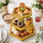3 tier hexagon Truck Art Snack tray