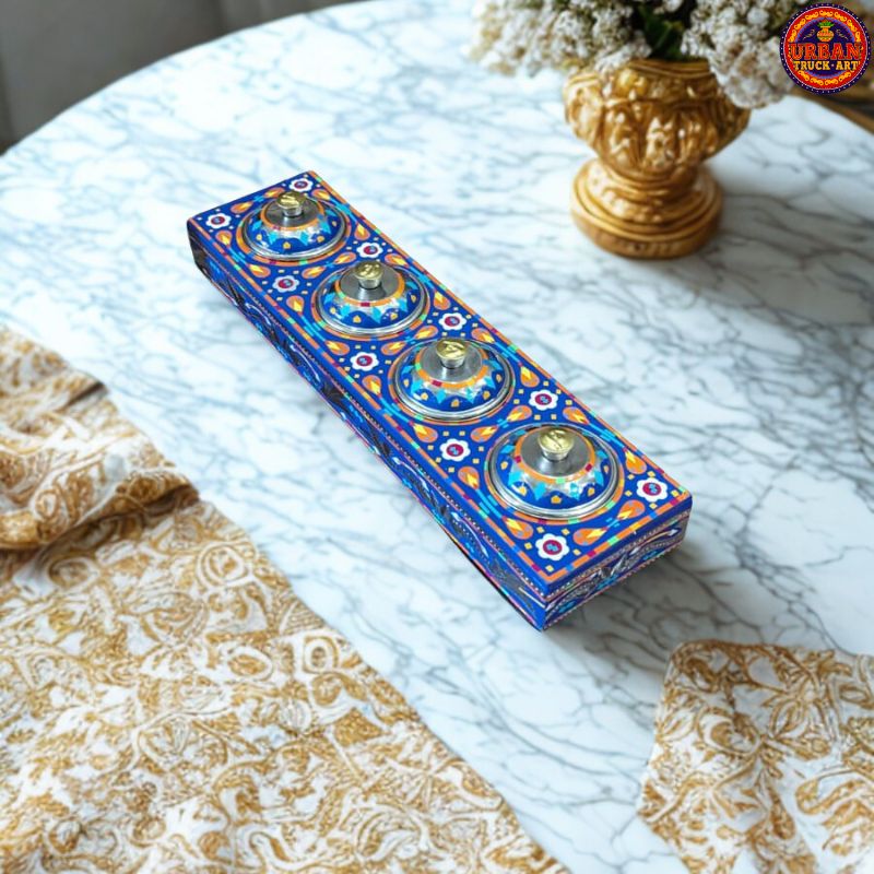 Blue 4 Compartment Tray
