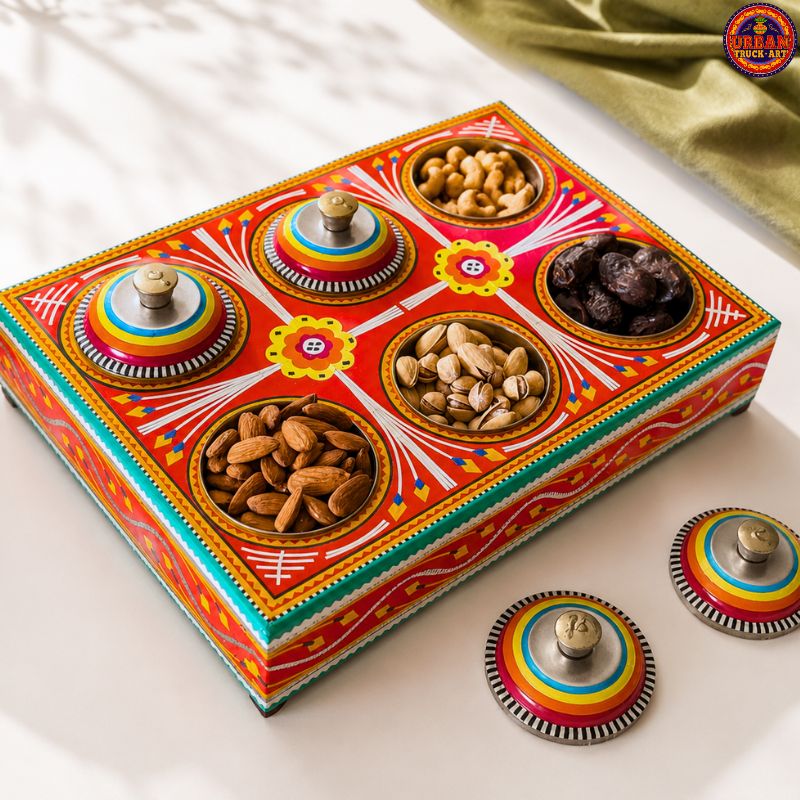 Red Dry Fruit Tray