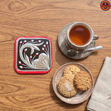 Black Abstract Coaster
