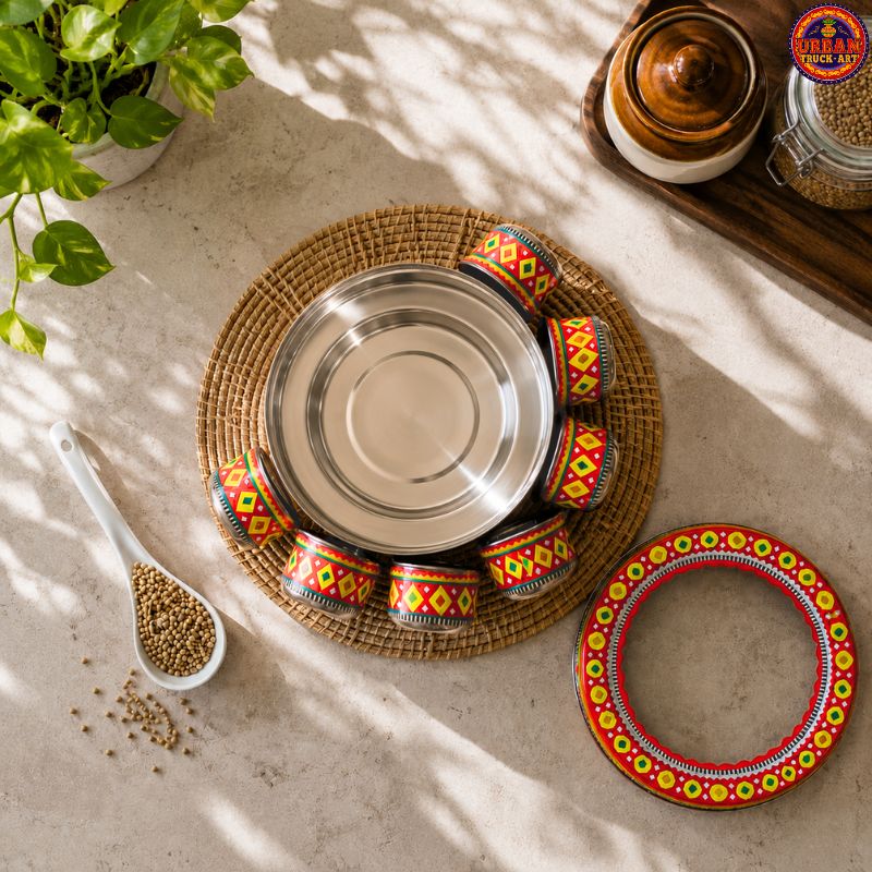 Glass Round Masala Box