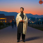Men White SHawl
