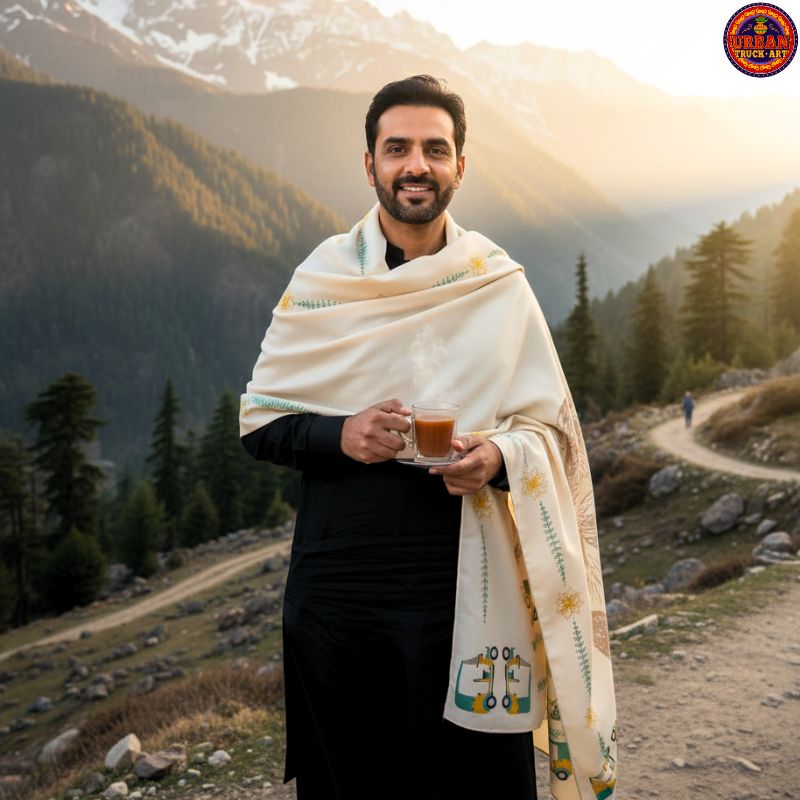 Aasman - E- Passu Shawl