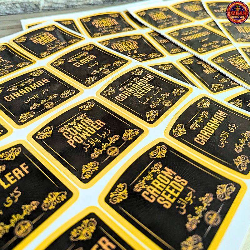 Black & Gold Spice Labels