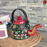 Black Artistic Mandala Teapot