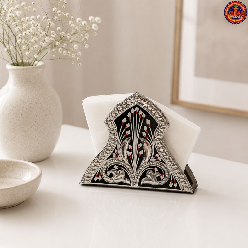 Black Chamakpatti Napkin Holder