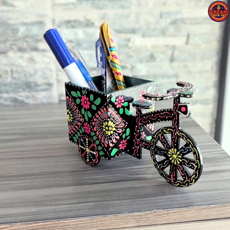 Black Cycle Pencil Holder