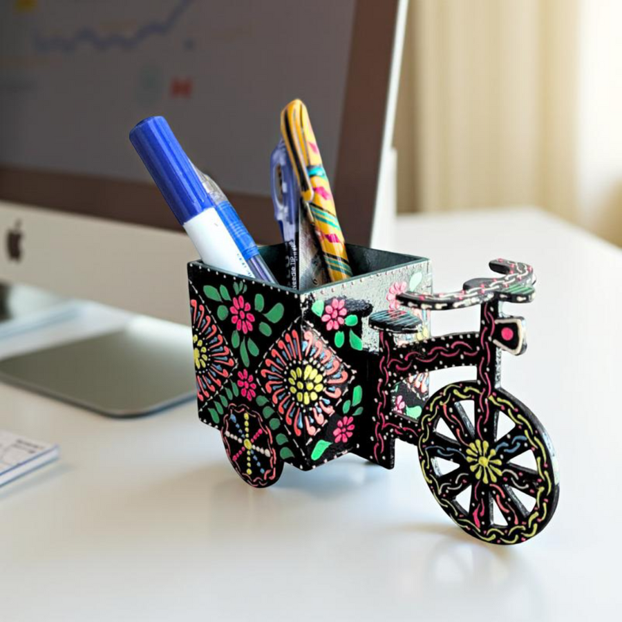 Black Cycle Pencil Holder