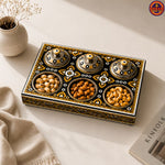 Black Compartment Dry Fruit and Nimco Tray