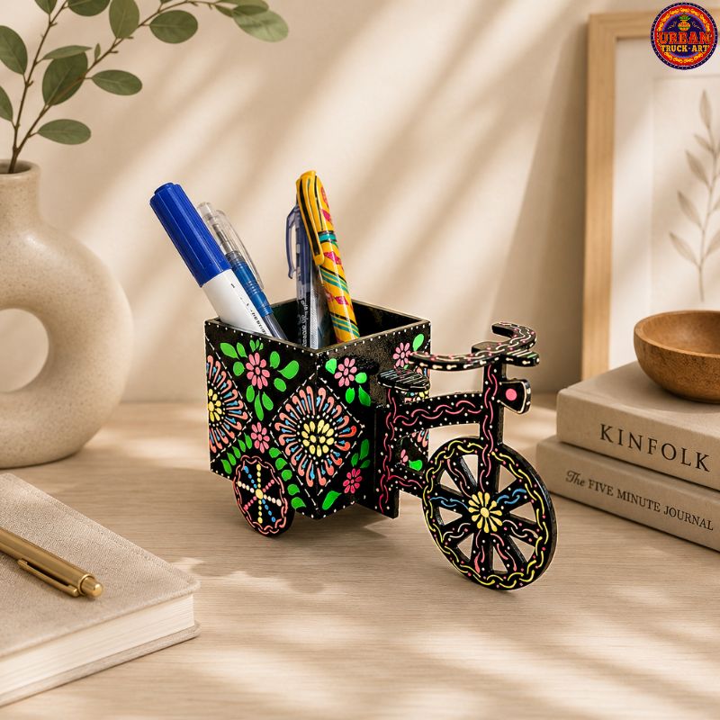 Black Cycle Pencil Holder