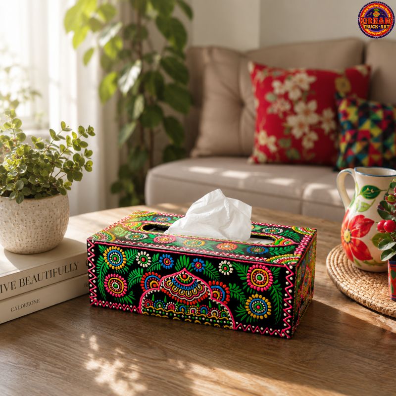 Black Tissue Box Cover