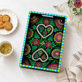 Black Mandala Painted  Serving Tray