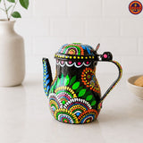 Black Mandala Hand Painted Chainak