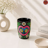 Black Mandala Heart Coffee Mug Pakistan