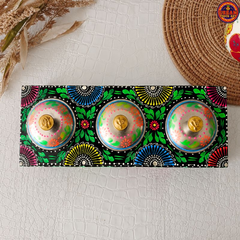 Black Mandala Truck Art Masala Box