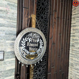 Black Round Name Plate
