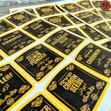 Black & Gold Spice Label Stickers