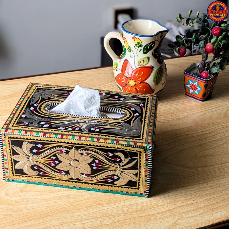 Black Tissue Box Holder