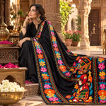 Black Truck Art Pakistani Shawl for Women 