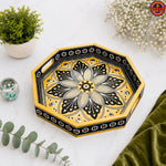 Black Wooden Octagon Tray