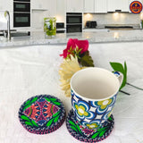 Truck Art Accessories, Tea Coaster, hand-painted, Bunki Truck Art, Pakistani Art, Home Décor, kitchen accessories