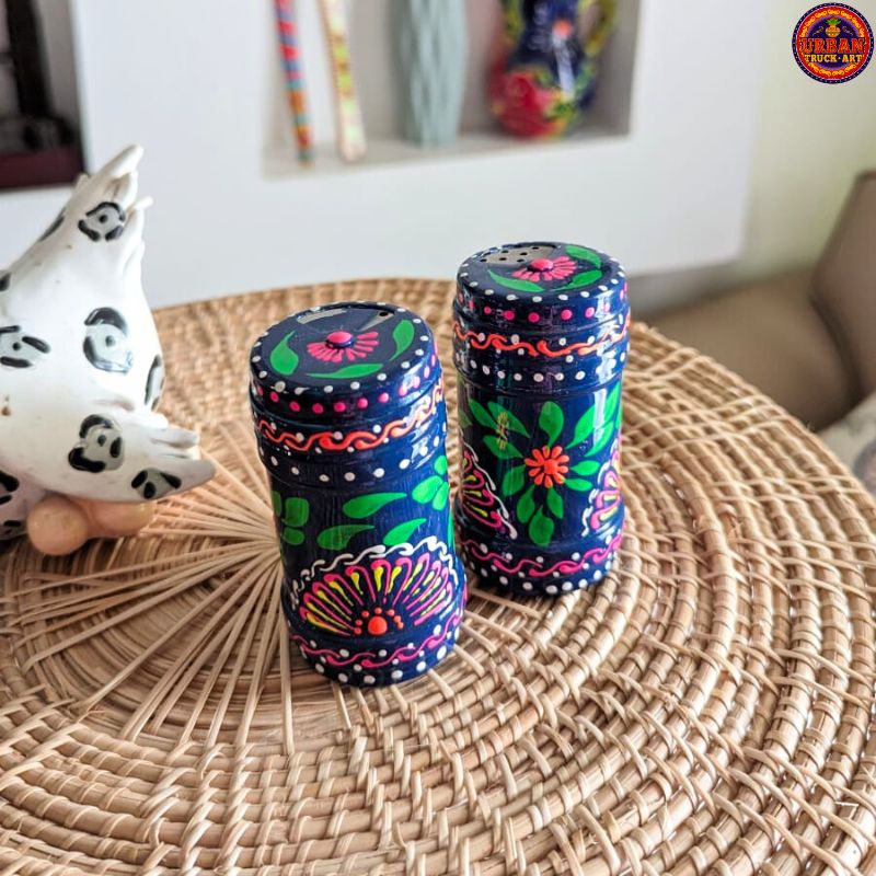 Bunki Salt & Pepper, Truck Art, hand-painted, Pakistani Art, Home Décor, kitchen accessories