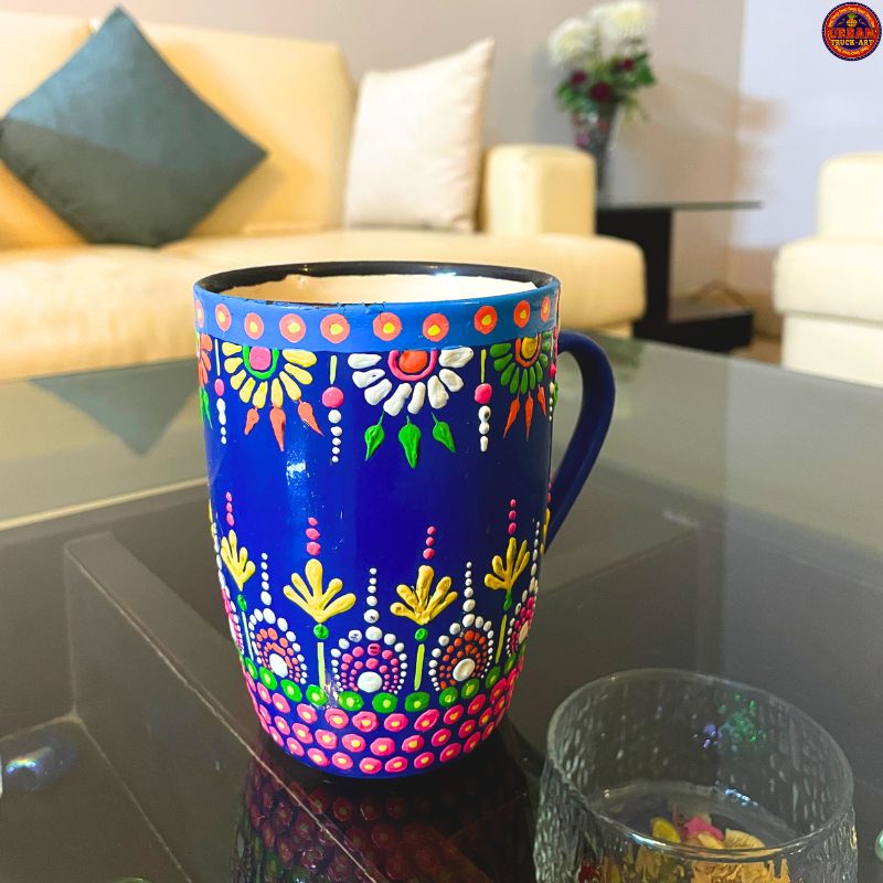 Blue Truck Art Mug