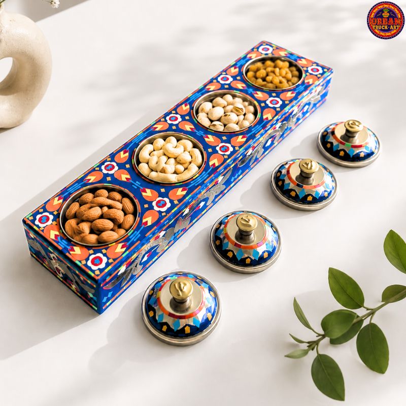 Blue 4 compartment Tray