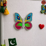 Blue Truck Art Butterfly Fridge Magnets