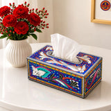 Blue Truck Art Tissue Box Holder