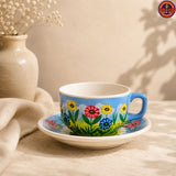 Blue Flowers Artistic Pakistani Tea Set
