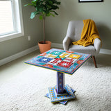 Square Blue Ludo Coffee Table