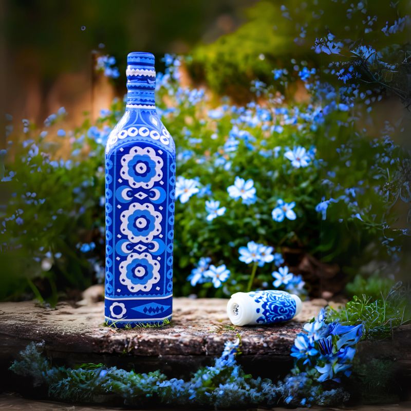 Blue Pottery Room Decoration Bottle