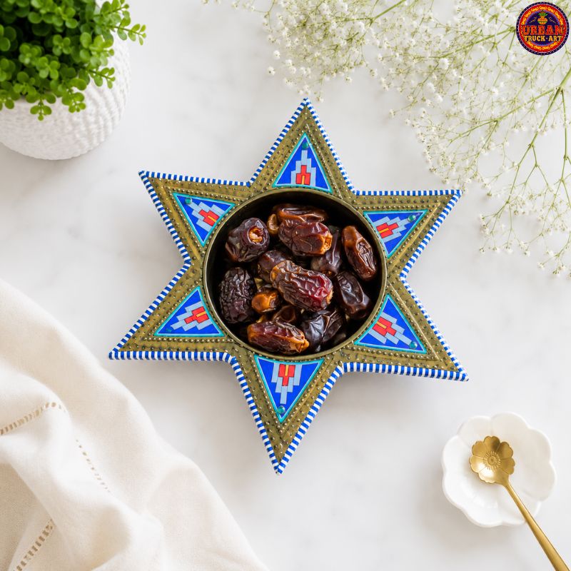 Blue Star Wooden Tray