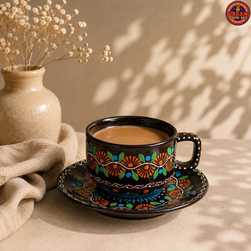 Brown Mandala Teacup