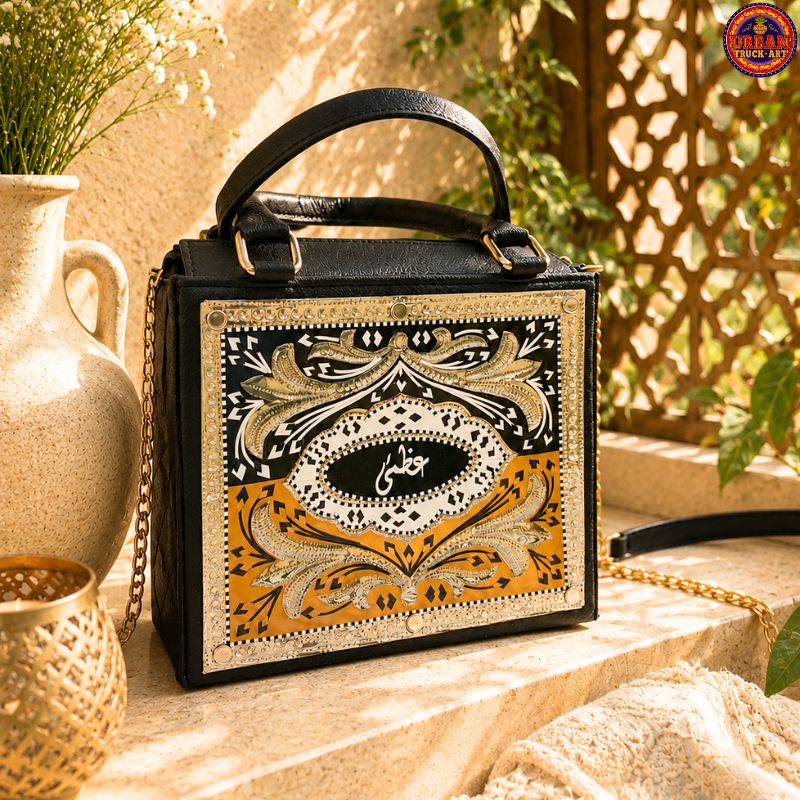Black Cross Stich Hand Bag