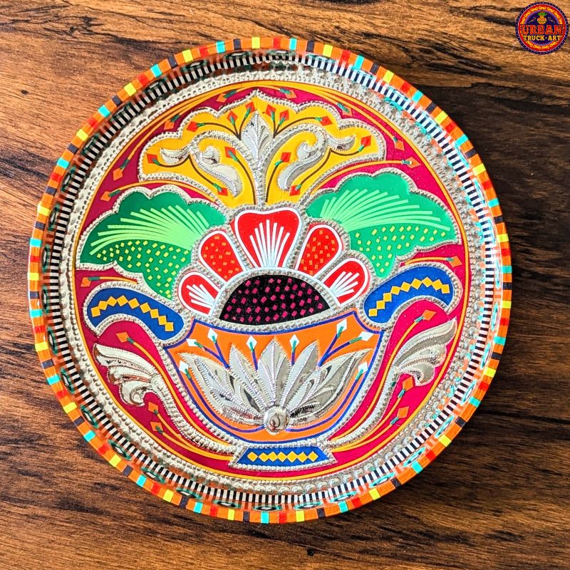 Crown Round Wooden Tray