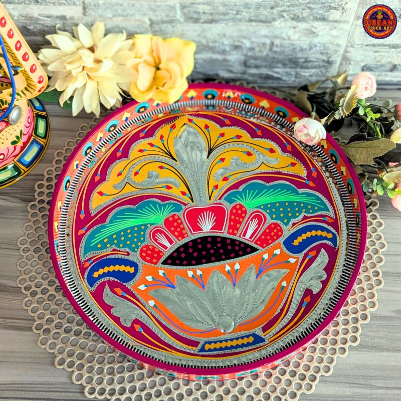 Crown Round Wooden Tray