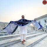 Beautiful Blue Winter Shawl