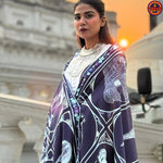 Blue Winter Shawl For Women
