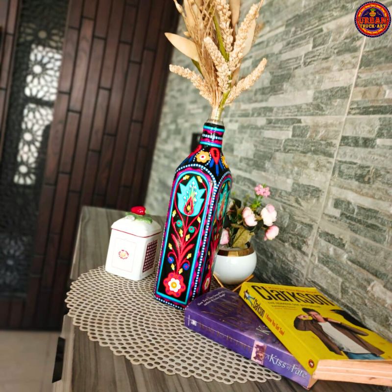 Multi Black Decorative Bottle For Flowers