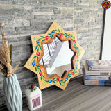Desert Rose Star Hand Painted Mirror