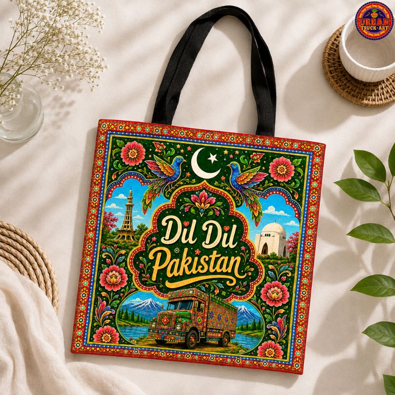 Dil Dil Pakistan Truck Art Tote Bag