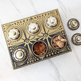 Gold Wooden Masala Box