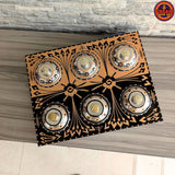 Gold Wooden Masala Box