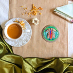 Green Bow Tea Coaster