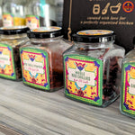 400ml glass jars with Green Spice Jars Label