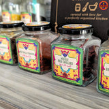 400ml glass jars with Green Spice Jars Label